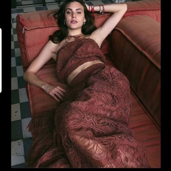 Fashion Blogger Fav. 2 pcs lace crochet set rose - Picture 5 of 8